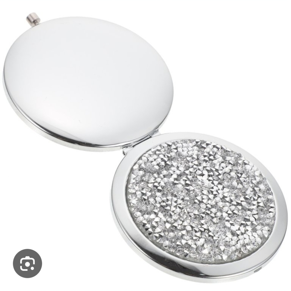 Silver Rhinestone Compact Mirror BNIB - Picture 7 of 14